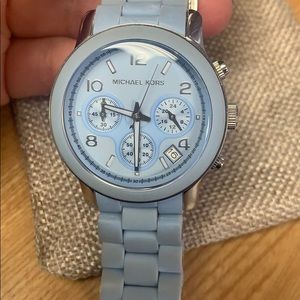 Baby blue Michael Kors watch